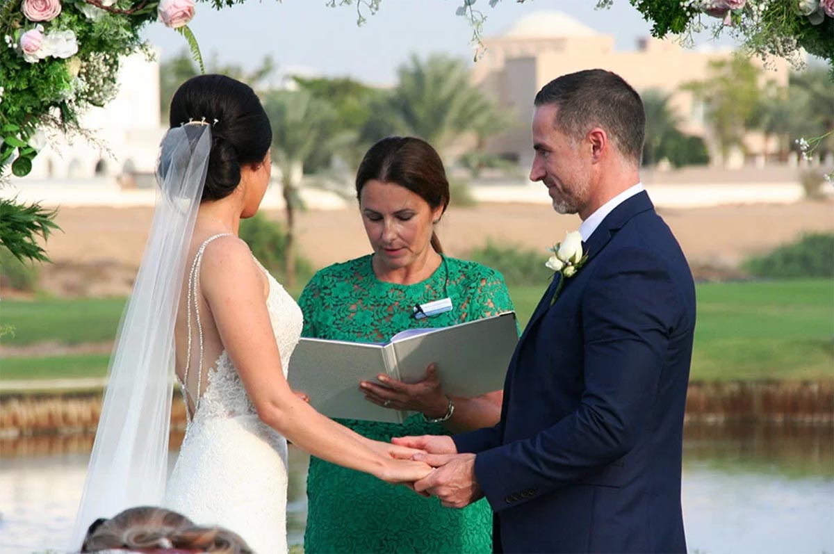 a wedding ceremony in Dubai